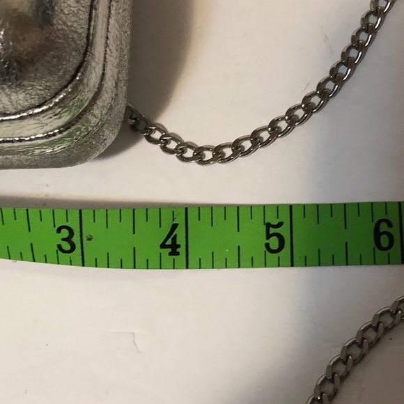 - -Womens Silver Mini Purse with Chain. Like NEW - Picture 6 of 8
